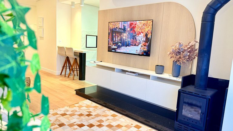 Charme na Borges - 2 suítes c/ lareira