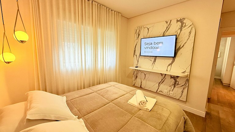 Charme na Borges - 2 suítes c/ lareira